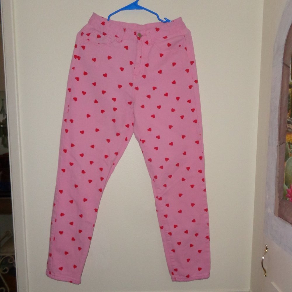 Valentine Heart Jeans - Size M  (runs small in the waist.